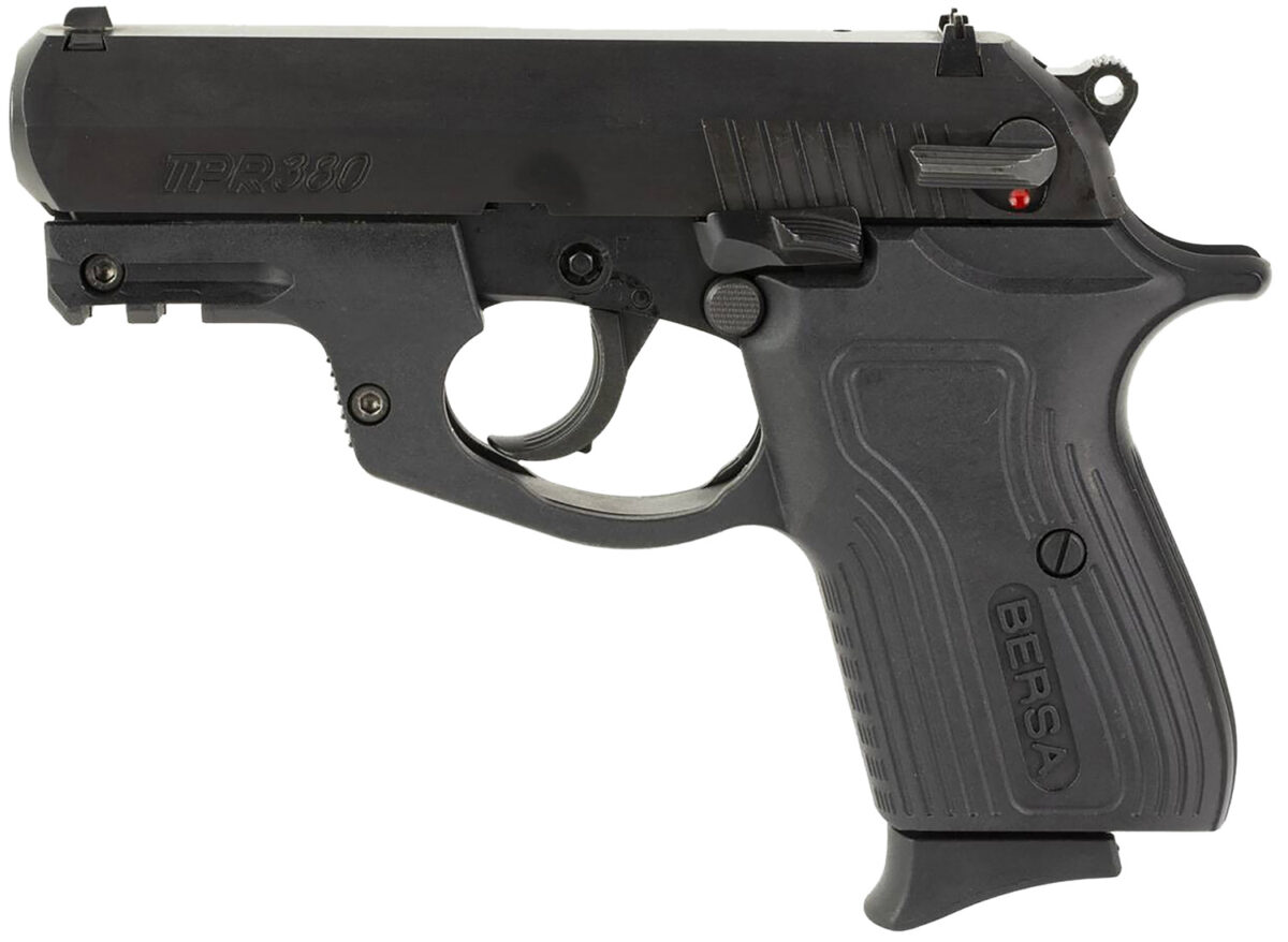 Bersa TPR380M TPR Compact Frame 380 ACP 8+1 3.50" Black Barrel, Matte Black Steel Serrated Slide, Matte Black Frame, Right Hand 1 172624