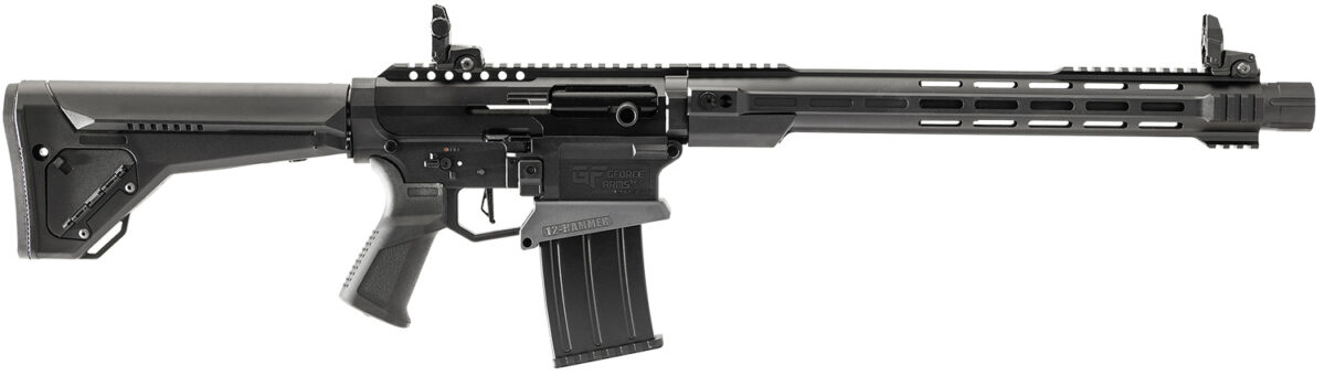 Gforce Arms GF12HMRB MKX3 12-Hammer 12 Gauge Semi-Auto 3" 5+1 18.50" Black Steel Barrel, Black Anodized Aluminum Receiver, Fixed Synthetic Stock 1 176888