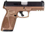 Taurus 1-G3B941B G3 Full Size Frame 9mm Luger 17+1 4" Stainless Steel Barrel, Black Stainless Steel Serrated Slide, Brown Polymer Frame w/Picatinny Rail 2 184626