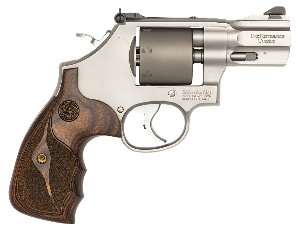 Smith & Wesson 10227 Performance Center Model 986 9mm Luger 7rd 2.50" Stainless Steel Barrel with Recessed Crown, Unfluted Cylinder, Stainless Steel Frame with Custom Wood Grip Includes Moon Clips 1 24010