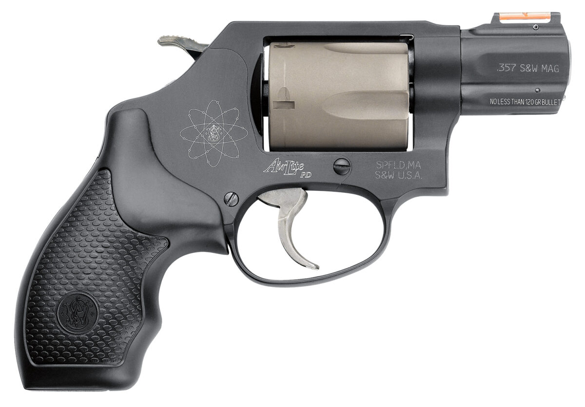 Smith & Wesson 163064 Model 360 Personal Defense 357 Mag or 38 S&W Spl +P 1.88" Black Stainless Steel Barrel, 5rd Titanium Cylinder, Black Scandium Alloy J-Frame, HiViz Fiber Optic Orange Front Sight 1 26289