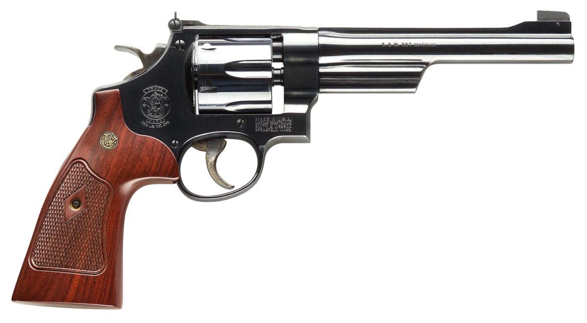 Smith & Wesson 150341 Model 27 Classic 357 Mag or 38 S&W Spl +P Blued Carbon Steel 6.50" Barrel, 6rd Cylinder & N-Frame, Checkered Square Butt Walnut Grip 1 53535