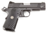 Wilson Combat CQBECP45 CQB Elite Compact Frame 45 ACP 7+1 4" Stainless Match Grade Barrel, Black Serrated Carbon Steel Slide, Black Armor-Tuff Carbon Steel w/Beavertail, Black G10 Starburst Grip 2 111854
