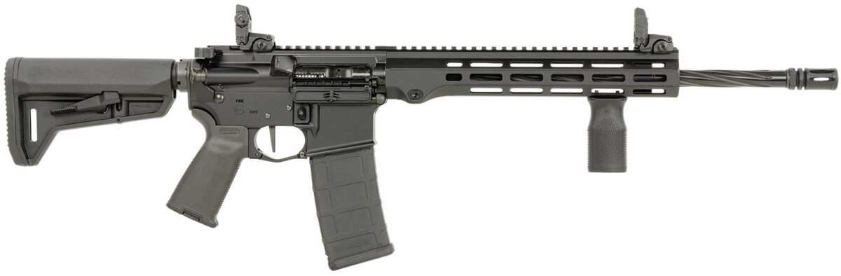 Maxim Defense MXM49737 MD15 L 5.56x45mm NATO 30+1 16" Fluted Barrel, Black, M-LOK Handguard, Magpul Furniture, SL-K Stock, MBUS Sights, Blackout Defense Flat Trigger 1 159408