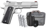Kimber Mfg.,inc 3200007 Stainless II Club Bundle 45ACP 7+1 5" Satin Silver Front Serrations Stainless Steel Slide Black Synthetic Grip 2 170545