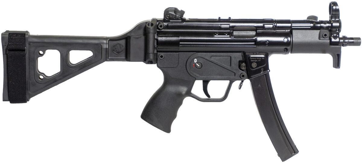 Century Arms HG6035SB-N AP5 P 9mm Luger 30+1 5.75" Threaded Barrel, Polymer Picatinny Rail Receiver, Black Synthetic SB Tactical Brace, Black Polymer Grip 1 176021