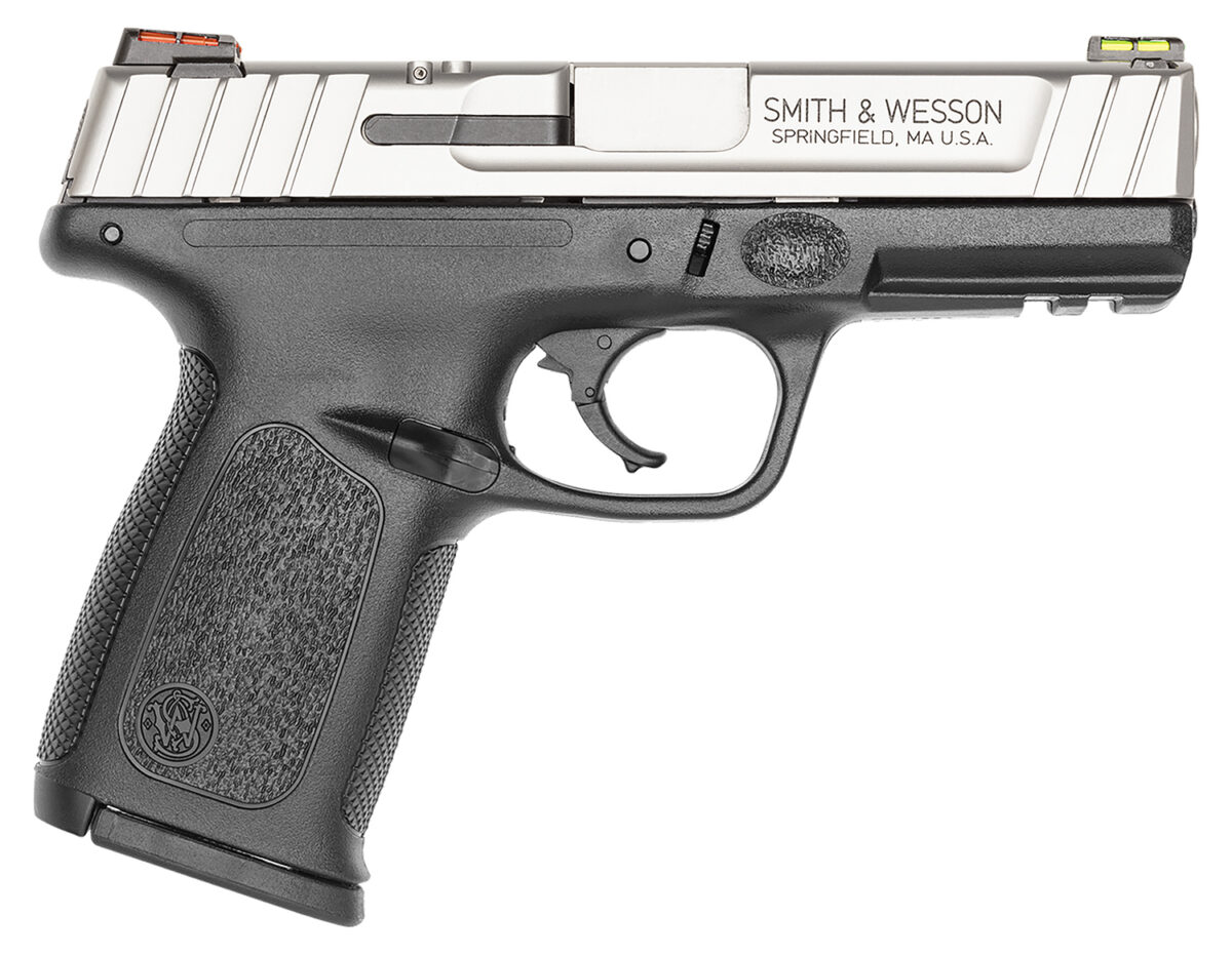 Smith & Wesson 11908 SD40 VE *CA Compliant Compact Frame 40 S&W 10+1 4" Stainless Steel Barrel, Satin Serrated Stainless Steel Slide, Matte Black Polymer Frame w/Picatinny Rail, Black Textured Grip 1 35763