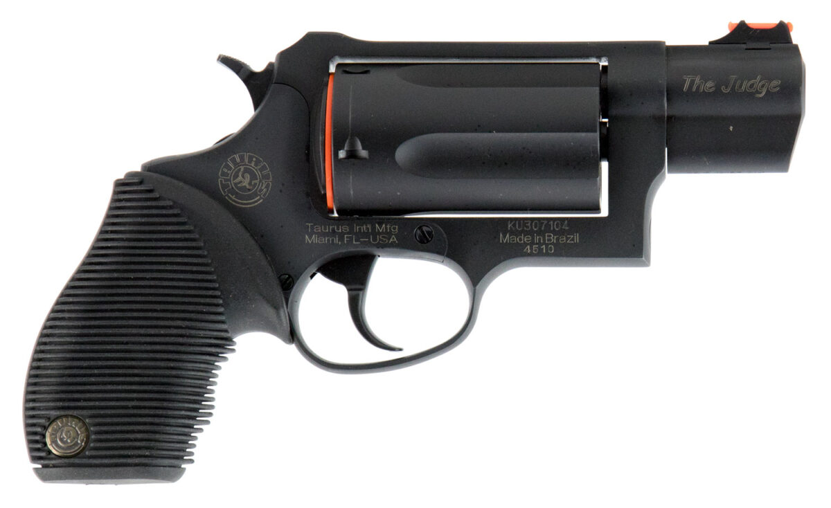 Taurus 2441031TC Judge Public Defender Small Frame 45 Colt (LC) 410 Bore 5rd 2" Matte Black Oxide Steel Barrel, Cylinder & Frame, Black Ribber Grip, Transfer Bar Safety, Exposed Hammer 1 59353