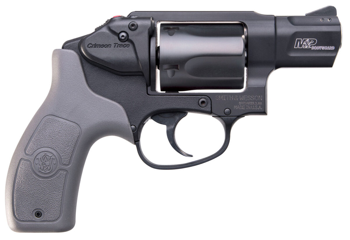 Smith & Wesson 12058 M&P Bodyguard *MA Compliant 38 S&W Spl +P 5 Shot 1.88" Black PVD Barrel/Cylinder, Matte Black Aluminum J-Frame, Gray Polymer Grip, Includes Crimson Trace Red Laser 1 108847