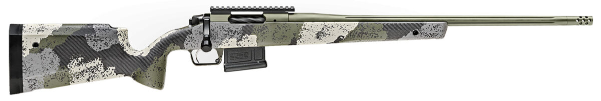 Springfield Armory BAW92265CMG Model 2020 WayPoint 6.5 Creedmoor 5+1 Cap 22" Mil-Spec Green Cerakote Rec/Barrel Evergreen Camo Carbon Fiber Hybrid Profile with M-LOK Stock Right Hand (Full Size) 1 129949