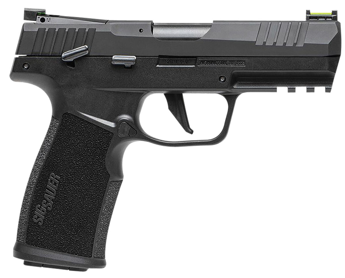 Sig Sauer 322CBAS P322 Compact 22 LR 20+1 4" Black Steel Threaded Barrel, Black Hard Coat Anodized Optic Ready/Serrated Slide, Black SS/Polymer Frame w/Picatinny Rail & Black Polymer Grips 1 145618