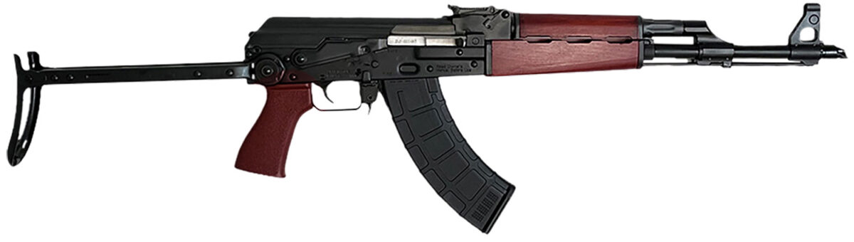 Zastava Arms Usa ZR7762UFSR ZPAPM70 7.62x39mm 30+1 16.30" Black Threaded Barrel, Black 1.5mm Bulged Trunnion Receiver, Serbian Red Wood Handguard, Black Wood Underfolding Stock, Serbian Red Wood Grip 1 163401