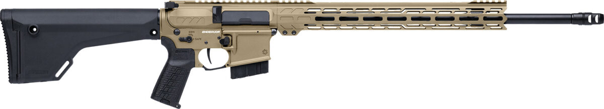 CMMG 28A7F0CCT Endeavor MK4 22 ARC 30+1 20" Black Nitride Threaded Barrel, Coyote Tan Cerakote Picatinny Rail Aluminum Receiver, EML 15" M-LOK Handguard, Black Synthetic Magpul Stock, CMMG Zeroed Grip 1 164440