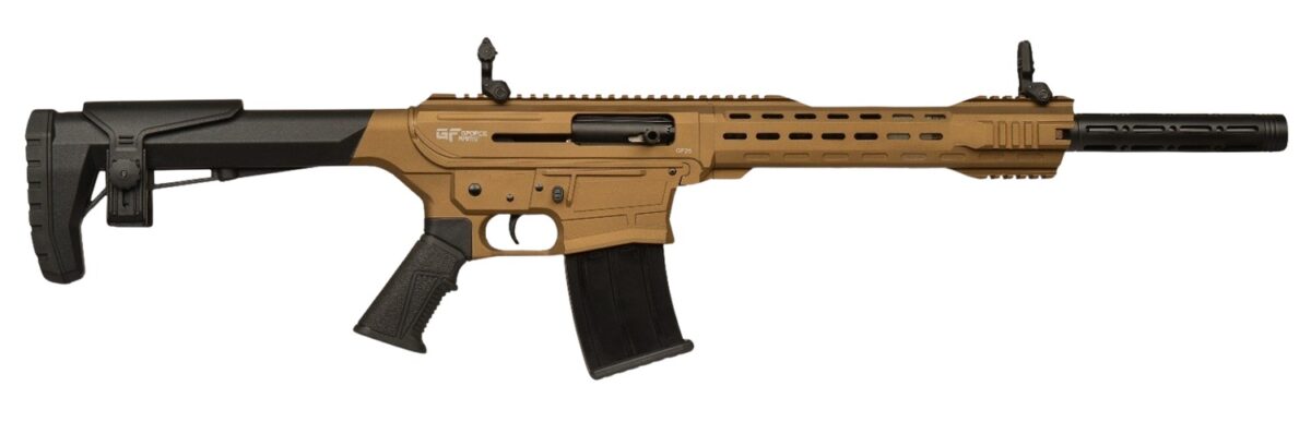Gforce Arms GF2512BNZ GF25 12 Gauge Semi-Auto 3" 5+1 20" Bronze Cerakote Spiral Threaded Barrel, Bronze Cerakote Picatinny Rail Aluminum Receiver, Adjustable Black Synthetic Stock w/Black Rubber Grip 1 168481