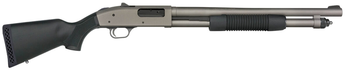 Mossberg 50790 590A1 Pro 12 Gauge 6+1 18.50" Tungsten Gray Cerakote Barrel & Steel Drilled & Tapped Receiver, Black Synthetic Stock 1 184745