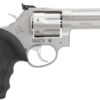 Taurus 2-660049 66 Medium 357 Mag/38 Special +P 7 Shot 4" Matte Stainless Steel Barrel, Cylinder & Frame, Black Finger Grooved Rubber Grip, Transfer Bar Safety, Exposed Hammer 2 31325
