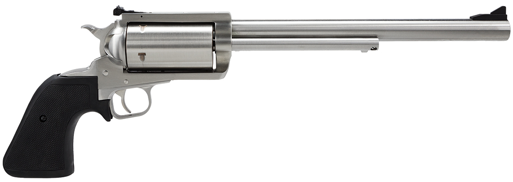 Magnum Research BFR500SW10 BFR Long Cylinder Large Frame 500 S&W Mag 5 Shot, 10" Brushed Stainless Steel Barrel, Cylinder & Frame, Black Rubber Grip, Exposed Hammer 1 48492