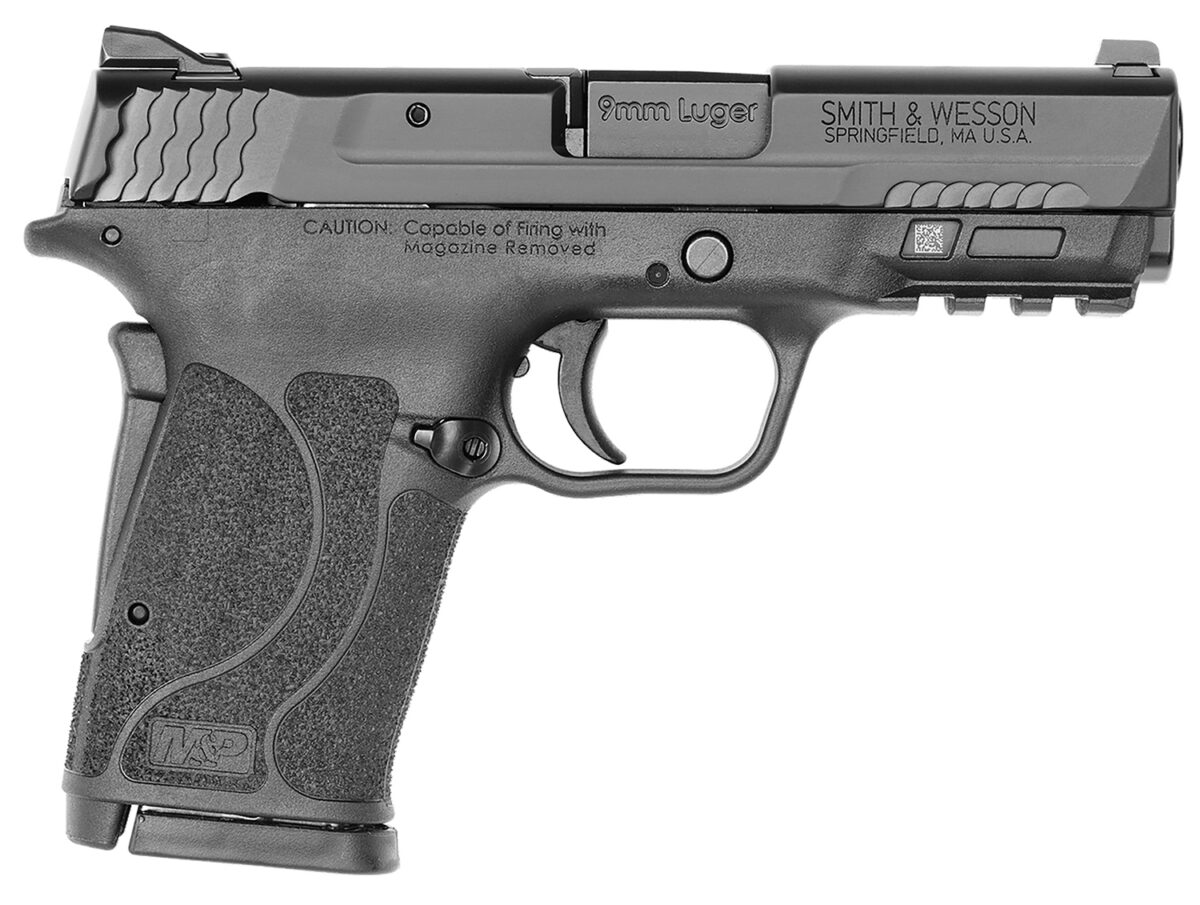 Smith & Wesson 12437 M&P Shield EZ M2.0 Micro-Compact Frame 9mm Luger 8+1, 3.67" Black Armornite Steel Barrel & Serrated Slide, Matte Black Polymer Frame w/Picatinny Rail, Grip Safety 1 118854