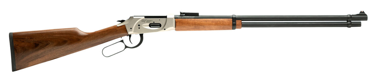 Gforce Arms GFLVR410NKL Saddlehorn Full Size 410 Gauge Lever 2.50" 9+1 24" Black Steel Barrel, Nickel Aluminum Receiver, Fixed Turkish Walnut Wood Stock, Right Hand 1 144152