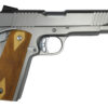 Rock Island 56865 Rock Standard FS Full Size 10mm Auto 8+1 5" Stainless Steel Barrel & Serrated Slide, Matte Stainless Steel Frame w/Beavertail, Wood Double Checkered Grip 2 150416