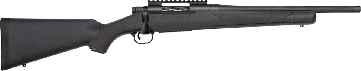 Mossberg 28227 Patriot Carbine 22-250 Rem 5+1 18" Matte Blued Threaded Bull Barrel, Matte Blued Picatinny Rail Receiver, Black Fixed Synthetic Stock 1 174365
