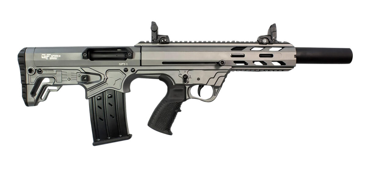 Gforce Arms GFY11220TG GFY-1 USA 12 Gauge Semi-Auto 3" 5+1 18.50" Black Threaded Barrel, Tactical Gray Cerakote Aluminum Receiver w/Picatinny Rail, Gray Bullpup Polymer Stock, Polymer Grip 1 181240