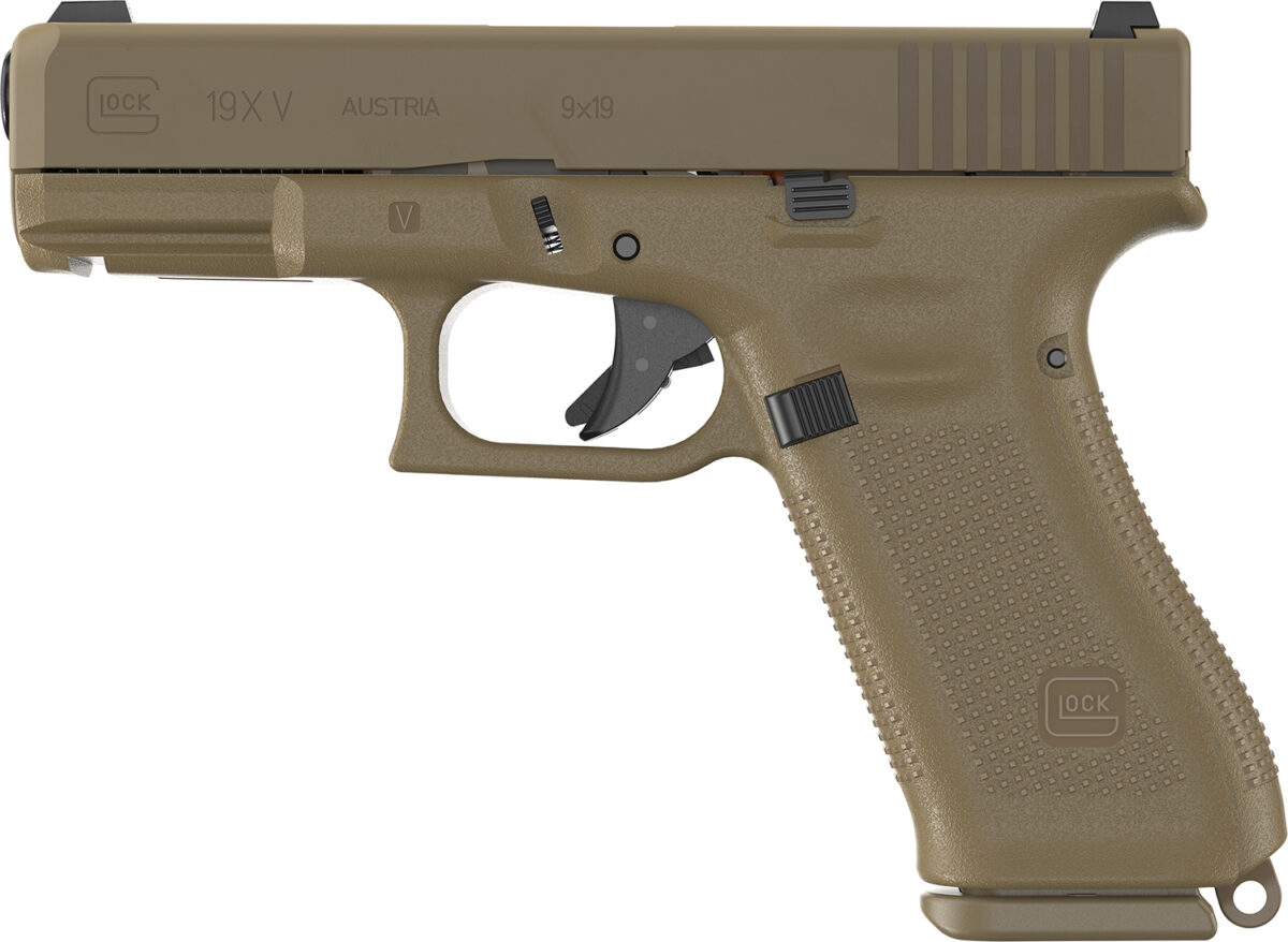 Glock UV1950703X G19X V 9mm Luger 17+1 4.02" Black GMB Barrel, Coyote nPVD Steel Serrated Slide, Coyote Brown Polymer Frame, Textured Polymer Grip, Ambidextrous 1 186891