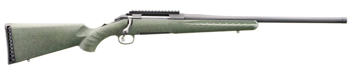 Glenfield 52002 Model A Full Size 30-06 Springfield 4+1 20" Matte Black Threaded Barrel, Matte Black Alloy Steel Receiver w/Picatinny Rail, Moss Green Splatter Fixed Synthetic Stock, Thread Protector 1 186908