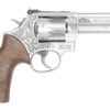 Smith & Wesson 14783 Model 686 + L-Frame Medium 357 Mag/38 Special +P 7 Shot 4.13" Stainless Steel Engraved Barrel, Cylinder & Frame, Tyler Gun Works Bear Hugger Walnut Grip, Exposed Hammer 2 196466