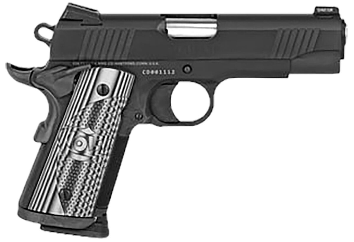 Colt Mfg O9842CCU 1911 Commander Combat Unit 9mm Luger 4.25" 9+1 Black PVD Black PVD Stainless Steel Slide Checkered & Scalloped Gray G10 Grip 1 113922