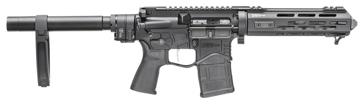 Springfield Armory STEQ975556BX Saint Edge 5.56x45mm NATO 7.50" 20+1 Black Hard Coat Anodized Gearhead Works Tailhook Mod2 Brace Stock 1 120968