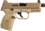 FN 66100781 509CT Compact 9mm Luger 10+1, 4.32" Black Steel Threaded Barrel, Flat Dark Earth PVD Optic Cut/Serrated Stainless Steel Slide, Flat Dark Earth Polymer Frame w/Picatinny Rail, Ambidextrous 2 123430