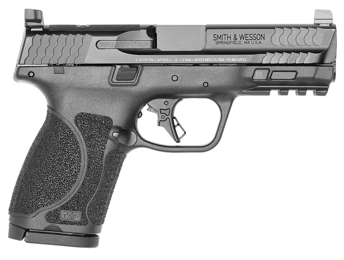 Smith & Wesson 13563 M&P M2.0 Compact 9mm Luger 15+1, 4" Black Armornite Steel Barrel & Optic Cut/Serrated Slide, Matte Black Polymer Frame w/Picatinny Rail 1 141686