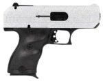 Hi-Point 916WHSP C9 9mm Luger 8+1 3.50" Black Steel Barrel, Hydro-Dipped White Sparkle Serrated Slide, Black Polymer Frame, Black Polymer Grips 2 156717