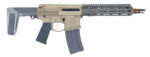 Q LLC HB55610INPISTOL Honey Badger 5.56 NATO 30+1 10" Threaded Barrel, M-LOK Handguard, Aluminum Receiver, Tan SB Tactical Brace 2 169552