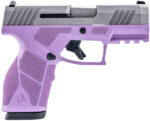 Taurus 1-GX2939LP-10 GX2 9mm Luger 10+1 3.37" Matte Stainless Steel Barrel, Matte Serrated Stainless Steel Slide, Light Purple Polymer Frame w/Picatinny Rail, Polymer Grip 2 170135