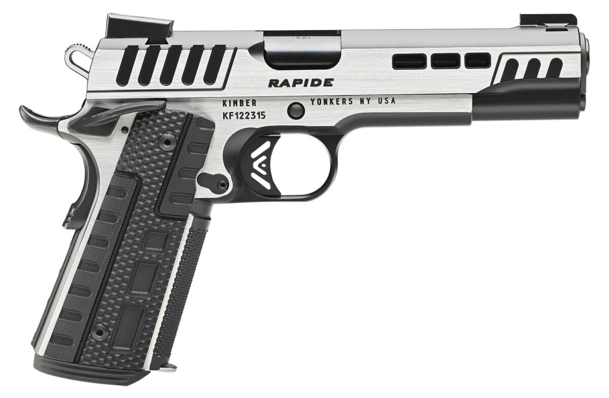 Kimber Mfg.,inc 3000425 Rapide Scorpius 45ACP 8+1 5" Black KimPro II w/ Brush Polished Flats Stainless Steel Slide G10 Grip 1 170510