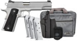 Kimber Mfg, Inc 3700826 Stainless LW Club Bundle Full Size Frame 45 ACP 7+1 5" Stainless Match Grade Barrel, Serrated Stainless Steel Slide, Stainless Aluminum Frame w/Beavertail, Black Textured Grip 2 170544