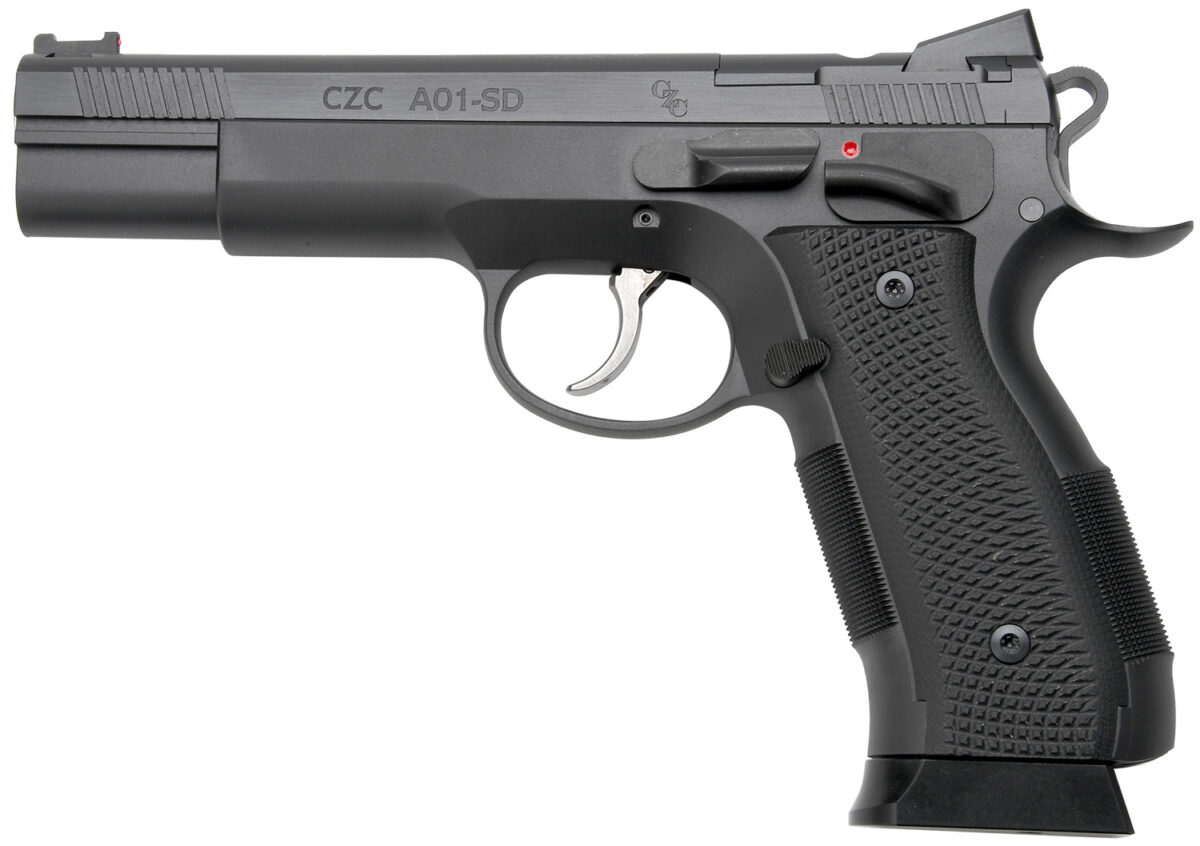 Cz Custom Shop 96333 A01-SD 9mm Luger 19+1 5" Match Grade Bull Barrel, Black Optic Cut/Serrated Steel Slide, Black Polycoat Steel Frame w/Beavertail, Black G10 Grip, Short Dustcover 1 177303