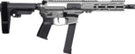 CMMG 99A520FTNG Banshee FE MkGs 9mm Luger 33+1 8" Black Nitride Threaded Barrel, M-LOK Handguard, Tungsten Cerakote Aluminum Receiver w/Picatinny Rail, Black Polymer CMMG RipBrace, CMMG Zeroed Grip 2 184132