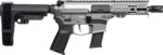 CMMG 45A150FTNG Banshee FE MkG 45 ACP 13+1 5" Black Nitride Threaded Barrel, M-LOK Handguard, Titanium Cerakote Aluminum Receiver w/Picatinny Rail, Black Polymer CMMG RipBrace, CMMG Zeroed Grip 2 184133