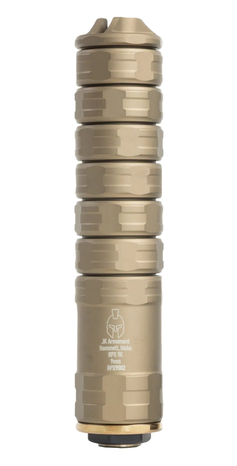 Jk Armament JK155RPX9KFDE RPX 155 9mm 1.55" Flat Dark Earth Aluminum/Titanium 1/2"x28 1 189097