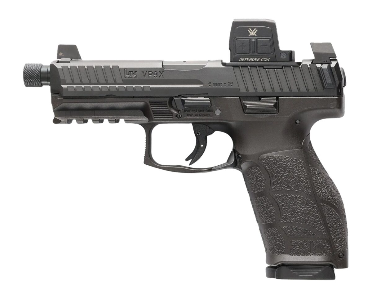 HK 81001366 VP9A1 X Tactical w/Optic Full Size 9mm Luger 10+1 4.70" Black Threaded Barrel, Black Steel Serrated w/Optic Slide, Black Polymer Frame w/Picatinny Rail, Textured Grip, Vortex CCW 1 189198