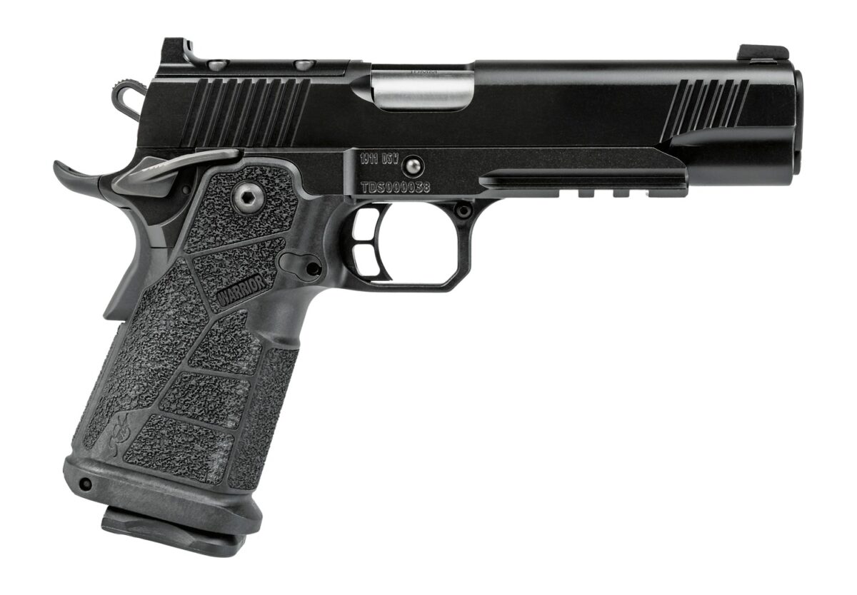 Kimber Mfg, Inc 3600302 DS Warrior 9mm Luger 20+1 5" Matte Stainless Barrel, KimPro Black Optic Cut/Serrated Slide, Black Stainless Steel Frame w/Beavertail & Picatinny Rail, Black Carbon Fiber Grip, 1 190462