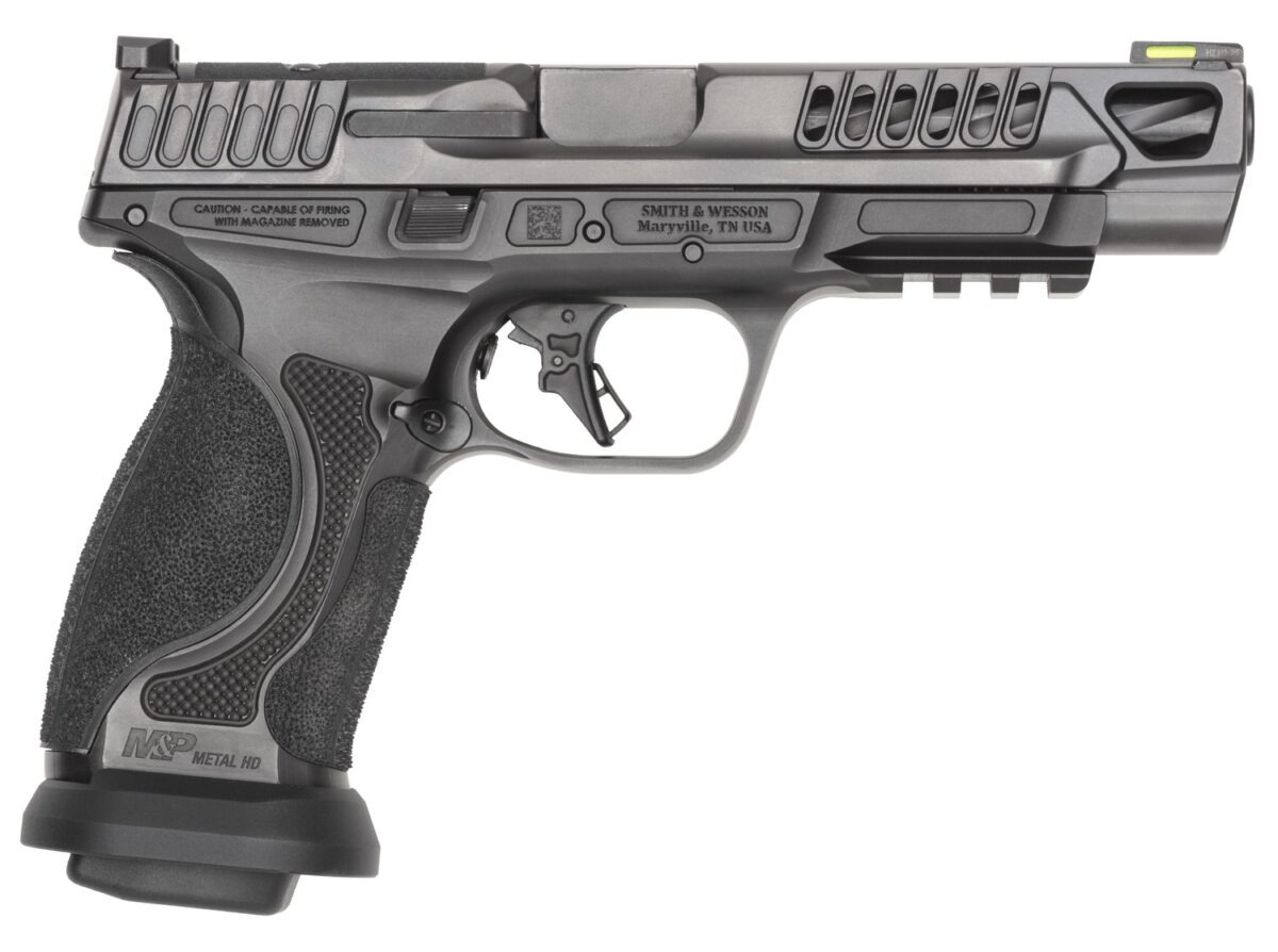 Smith & Wesson 14070 M&P M2.0 Competitor HD 9mm Luger 10+1 5" Overall Black Armornite Stainless Steel Spiral Fluted Barrel, Lightening Cut/Optic Ready/Serrated Slide & Stainless Steel Frame w/Picatinn 1 190574