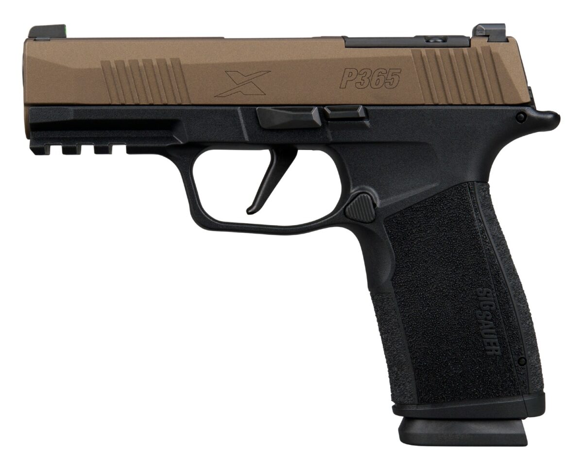Sig Sauer 365XCA9FBZXR3 P365 XMacro Compact 9mm Luger 17+1 3.70" Bronze Cerakote w/Freedom Engraving Stainless Steel Optic Ready/Serrated Slide, Black Stainless Steel Frame w/Beavertail & Picatinny R 1 197100