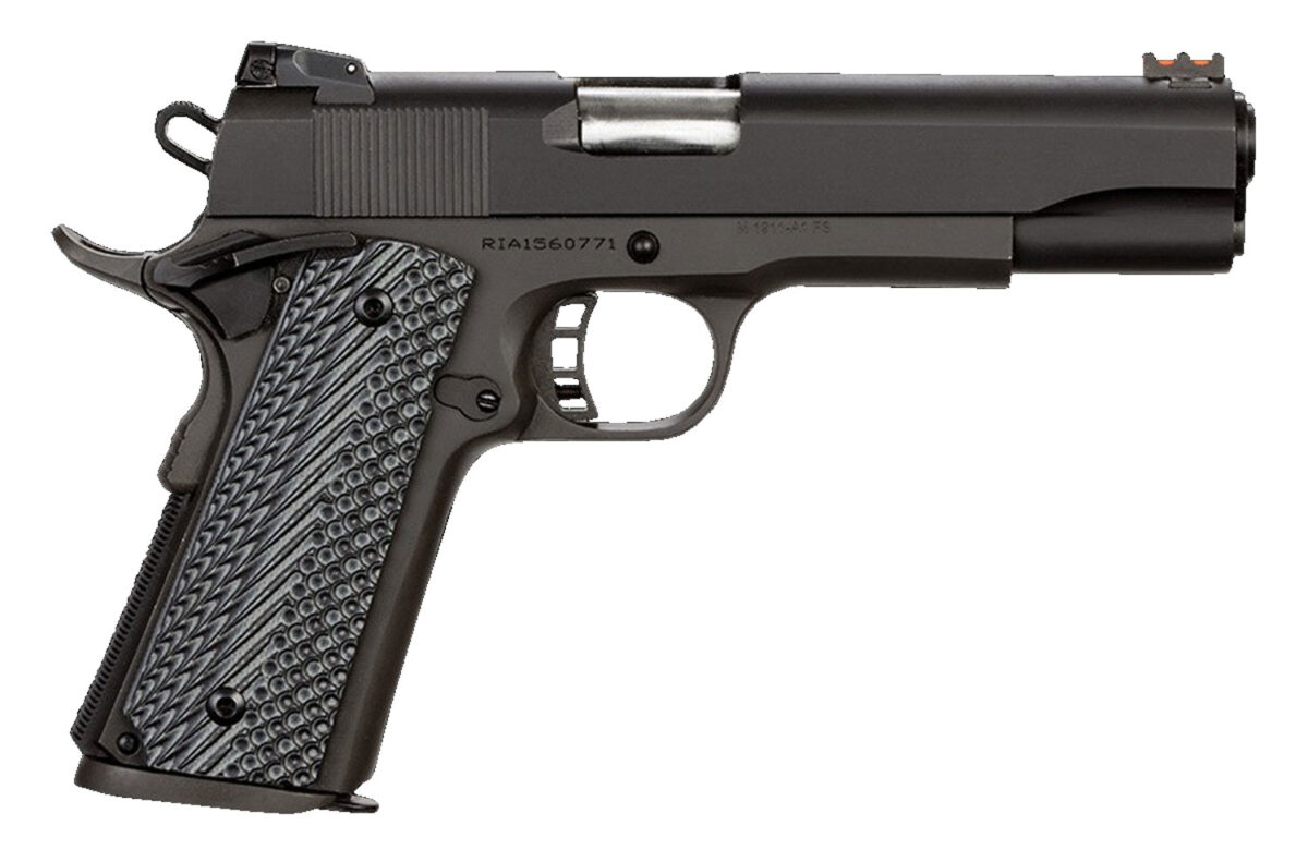 Rock Island 51623 Rock Ultra FS 9mm Luger Caliber with 5" Barrel, 10+1 Capacity, Overall Black Parkerized Finish Steel, Beavertail Frame, Serrated Slide & Black/Gray G10 Grip 1 35200