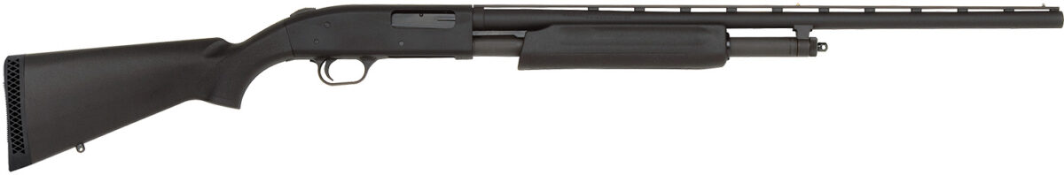 Mossberg 56436 500 All Purpose Full Size 20 Gauge Pump 3" 5+1 26" Matte Blued Vent Rib Barrel, Matte Blued Integral Scope Mount Steel Receiver, Fixed Black Synthetic Stock, Right Hand, Accu-Set Chokes 1 46980