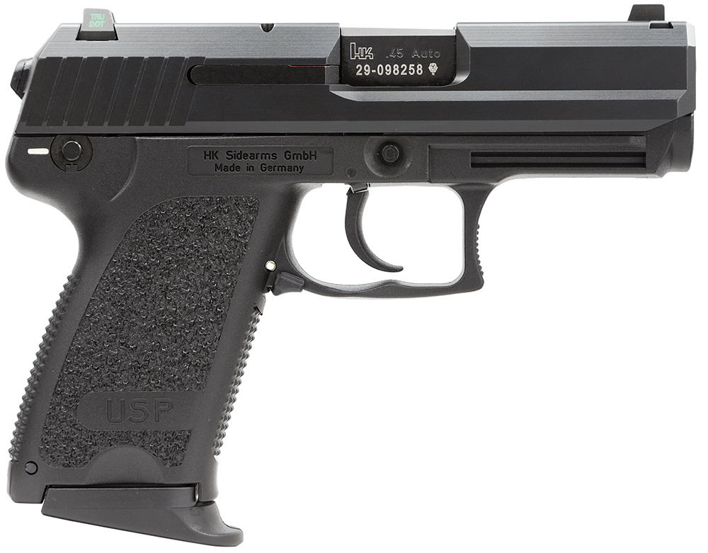 HK 81000343 USP Polymer Frame 45 ACP 8+1 3.78" Polygonal Rifled Barrel, Black Serrated Slide, Black Polymer Frame, Black Polymer Grip, Ambidextrous 1 92116