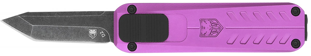 CobraTec Knives CALI929TBPURTNS California 929TB 1.75" OTF Tanto Plain Stonewashed D2 Steel Blade/ Purple Anodized Aluminum Handle Includes Pocket Clip/Pouch 1 099654039030